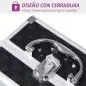 Maletín de Maquillaje Con Espejo Cerradura Varios Compartimientos 20x15x15cm Aluminio Negro Maletín de Maquillaje Con Espejo Cerradura Varios Compartimientos 20x15x15cm Aluminio Negro
