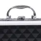 Maletín de Maquillaje Con Espejo Cerradura Varios Compartimientos 20x15x15cm Aluminio Negro Maletín de Maquillaje Con Espejo Cerradura Varios Compartimientos 20x15x15cm Aluminio Negro