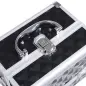 Maletín de Maquillaje Con Espejo Cerradura Varios Compartimientos 20x15x15cm Aluminio Negro Maletín de Maquillaje Con Espejo Cerradura Varios Compartimientos 20x15x15cm Aluminio Negro