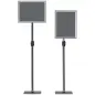 Soporte para Carteles A3 Altura Ajustable Giratorio 360° Marco de Aluminio y Acero Inoxidable Plata