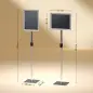 Soporte para Carteles A3 Altura Ajustable Giratorio 360° Marco de Aluminio y Acero Inoxidable Plata