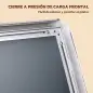 Soporte para Carteles A3 Altura Ajustable Giratorio 360° Marco de Aluminio y Acero Inoxidable Plata
