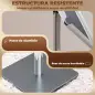 Soporte para Carteles A3 Altura Ajustable Giratorio 360° Marco de Aluminio y Acero Inoxidable Plata