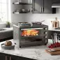 Horno Eléctrico de Sobremesa 28L 2600W con Placas Calentadoras Temperatura Ajustable Temporizador Bandeja Negro Horno Eléctrico de Sobremesa 28L 2600W con Placas Calentadoras Temperatura Ajustable Temporizador Bandeja Negro