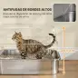Arenero para Gatos de Acero Inoxidable XXL con Tapa Abatible Laterales Altos Entrada Superior Pala Negro Arenero para Gatos de Acero Inoxidable XXL con Tapa Abatible Laterales Altos Entrada Superior Pala Negro