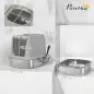 Arenero para Gatos de Acero Inoxidable L con Tapa Abatible Pala Metálica Bolsa Desodorizante Fácil Limpiar Gris Claro Arenero para Gatos de Acero Inoxidable L con Tapa Abatible Pala Metálica Bolsa Desodorizante Fácil Limpiar Gris Claro