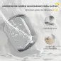 Arenero para Gatos de Acero Inoxidable L con Tapa Abatible Pala Metálica Bolsa Desodorizante Fácil Limpiar Gris Claro Arenero para Gatos de Acero Inoxidable L con Tapa Abatible Pala Metálica Bolsa Desodorizante Fácil Limpiar Gris Claro