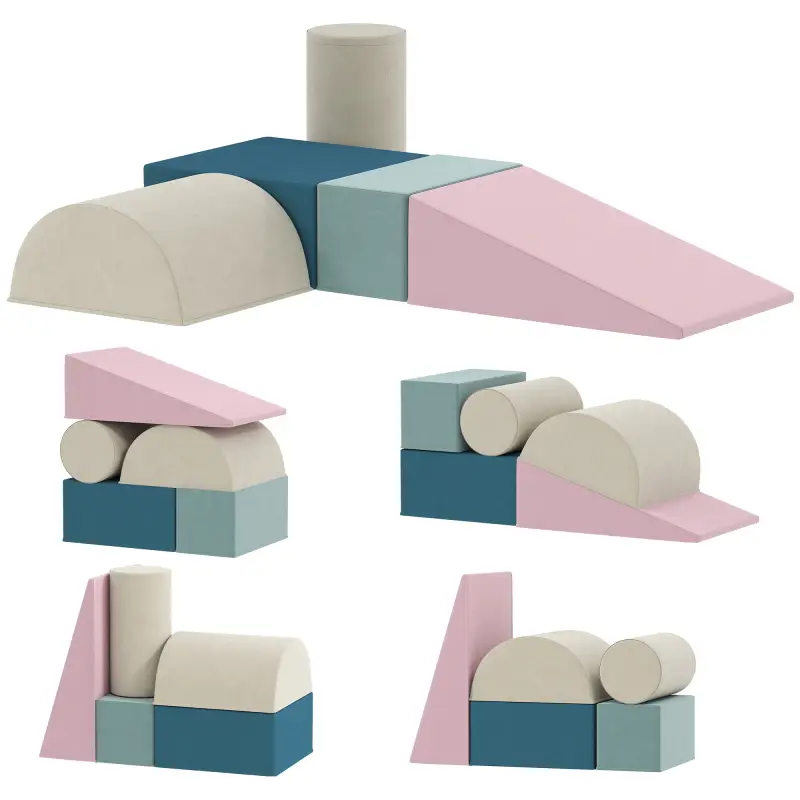 Juego de 5 Bloques de Espuma para Niños Bloques de Psicomotricidad Infantil con Base Antideslizante Funda Extraíble Juego de 5 Bloques de Espuma para Niños Bloques de Psicomotricidad Infantil con Base Antideslizante Funda Extraíble