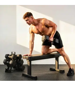 Juego de Mancuernas 2x4kg 2x6kg 2x8kg con Soporte Recubrimiento de Goma y Mango Antideslizante para Casa Gimnasio