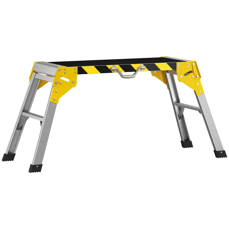 Banco de Trabajo Antideslizante Soporte de Herramientas Plegable de Aluminio con Asa 150 kg 110x32x50 cm Negro Banco de Trabajo Antideslizante Soporte de Herramientas Plegable de Aluminio con Asa 150 kg 110x32x50 cm Negro