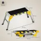 Banco de Trabajo Antideslizante Soporte de Herramientas Plegable de Aluminio con Asa 150 kg 110x32x50 cm Negro Banco de Trabajo Antideslizante Soporte de Herramientas Plegable de Aluminio con Asa 150 kg 110x32x50 cm Negro