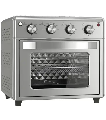 Horno Eléctrico de Sobremesa de 30L 1600W Freidora de Aire con 7 Modos de Calor y Temporizador 43x39x39 cm Plata