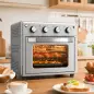 Horno Eléctrico de Sobremesa de 30L 1600W Freidora de Aire con 7 Modos de Calor y Temporizador 43x39x39 cm Plata Horno Eléctrico de Sobremesa de 30L 1600W Freidora de Aire con 7 Modos de Calor y Temporizador 43x39x39 cm Plata