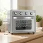 Horno Eléctrico de Sobremesa de 30L 1600W Freidora de Aire con 7 Modos de Calor y Temporizador 43x39x39 cm Plata Horno Eléctrico de Sobremesa de 30L 1600W Freidora de Aire con 7 Modos de Calor y Temporizador 43x39x39 cm Plata