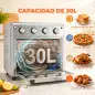 Horno Eléctrico de Sobremesa de 30L 1600W Freidora de Aire con 7 Modos de Calor y Temporizador 43x39x39 cm Plata Horno Eléctrico de Sobremesa de 30L 1600W Freidora de Aire con 7 Modos de Calor y Temporizador 43x39x39 cm Plata