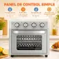 Horno Eléctrico de Sobremesa de 30L 1600W Freidora de Aire con 7 Modos de Calor y Temporizador 43x39x39 cm Plata Horno Eléctrico de Sobremesa de 30L 1600W Freidora de Aire con 7 Modos de Calor y Temporizador 43x39x39 cm Plata