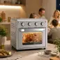 Horno Eléctrico de Sobremesa de 30L 1600W Freidora de Aire con 7 Modos de Calor y Temporizador 43x39x39 cm Plata Horno Eléctrico de Sobremesa de 30L 1600W Freidora de Aire con 7 Modos de Calor y Temporizador 43x39x39 cm Plata