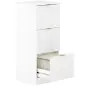 Cajonera de Escritorio con 3 Cajones Frentes Acanalados Mueble Archivador para Tamaño A4 o Carta 40x40x101 cm Blanco Cajonera de Escritorio con 3 Cajones Frentes Acanalados Mueble Archivador para Tamaño A4 o Carta 40x40x101 cm Blanco