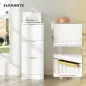 Cajonera de Escritorio con 3 Cajones Frentes Acanalados Mueble Archivador para Tamaño A4 o Carta 40x40x101 cm Blanco Cajonera de Escritorio con 3 Cajones Frentes Acanalados Mueble Archivador para Tamaño A4 o Carta 40x40x101 cm Blanco