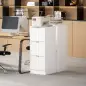 Cajonera de Escritorio con 3 Cajones Frentes Acanalados Mueble Archivador para Tamaño A4 o Carta 40x40x101 cm Blanco Cajonera de Escritorio con 3 Cajones Frentes Acanalados Mueble Archivador para Tamaño A4 o Carta 40x40x101 cm Blanco