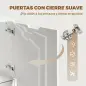 Cajonera de Oficina con 5 Cajones Ruedas y Armario con Cierre Suave Soporte para Impresora Blanco Cajonera de Oficina con 5 Cajones Ruedas y Armario con Cierre Suave Soporte para Impresora Blanco