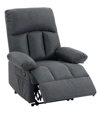 Sillón de Masaje Sillón Relax Reclinable con 8 Puntos de Masaje Función de Calefacción 85x93x103 cm Gris