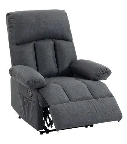 Sillón de Masaje Sillón Relax Reclinable con 8 Puntos de Masaje Función de Calefacción 85x93x103 cm Gris