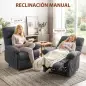 Sillón de Masaje Sillón Relax Reclinable con 8 Puntos de Masaje Función de Calefacción 85x93x103 cm Gris Sillón de Masaje Sillón Relax Reclinable con 8 Puntos de Masaje Función de Calefacción 85x93x103 cm Gris