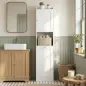 Armario Alto de Baño con Cesto Ropa Sucia con Compartimentos Abiertos y Estantes Ajustables 40x30x170 cm Blanco Armario Alto de Baño con Cesto Ropa Sucia con Compartimentos Abiertos y Estantes Ajustables 40x30x170 cm Blanco