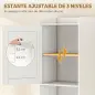 Armario Alto de Baño con Cesto Ropa Sucia con Compartimentos Abiertos y Estantes Ajustables 40x30x170 cm Blanco Armario Alto de Baño con Cesto Ropa Sucia con Compartimentos Abiertos y Estantes Ajustables 40x30x170 cm Blanco
