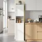 Armario Alto de Baño con Cesto Ropa Sucia con Compartimentos Abiertos y Estantes Ajustables 40x30x170 cm Blanco Armario Alto de Baño con Cesto Ropa Sucia con Compartimentos Abiertos y Estantes Ajustables 40x30x170 cm Blanco