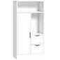 Armario de Baño con 2 Cajones Compartimento Abierto y Estantes Ajustables para Espacio Pequeño 50x25x100 cm Blanco Armario de Baño con 2 Cajones Compartimento Abierto y Estantes Ajustables para Espacio Pequeño 50x25x100 cm Blanco