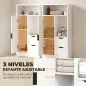 Armario de Baño con 2 Cajones Compartimento Abierto y Estantes Ajustables para Espacio Pequeño 50x25x100 cm Blanco Armario de Baño con 2 Cajones Compartimento Abierto y Estantes Ajustables para Espacio Pequeño 50x25x100 cm Blanco