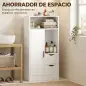 Armario de Baño con 2 Cajones Compartimento Abierto y Estantes Ajustables para Espacio Pequeño 50x25x100 cm Blanco Armario de Baño con 2 Cajones Compartimento Abierto y Estantes Ajustables para Espacio Pequeño 50x25x100 cm Blanco
