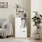 Armario de Baño con 2 Cajones Compartimento Abierto y Estantes Ajustables para Espacio Pequeño 50x25x100 cm Blanco Armario de Baño con 2 Cajones Compartimento Abierto y Estantes Ajustables para Espacio Pequeño 50x25x100 cm Blanco