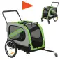Remolque de Bicicleta para Perros 2 en 1 Carrito para Mascotas Plegable con Cinturón de Seguridad Reflectores Verde Remolque de Bicicleta para Perros 2 en 1 Carrito para Mascotas Plegable con Cinturón de Seguridad Reflectores Verde