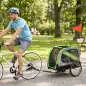 Remolque de Bicicleta para Perros 2 en 1 Carrito para Mascotas Plegable con Cinturón de Seguridad Reflectores Verde Remolque de Bicicleta para Perros 2 en 1 Carrito para Mascotas Plegable con Cinturón de Seguridad Reflectores Verde