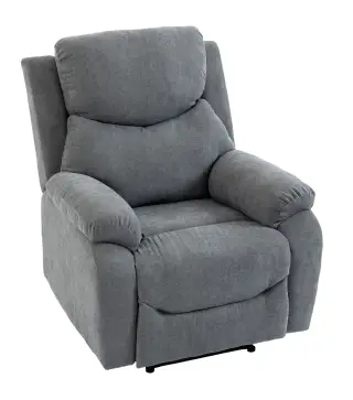 Sillón Reclinable Manual 150° Sillón Relax Tapizado en Tela Aspecto Lino con Reposapiés y Reposabrazos Acolchados Girs