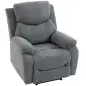 Sillón Reclinable Manual 150° Sillón Relax Tapizado en Tela Aspecto Lino con Reposapiés y Reposabrazos Acolchados Girs Sillón Reclinable Manual 150° Sillón Relax Tapizado en Tela Aspecto Lino con Reposapiés y Reposabrazos Acolchados Girs
