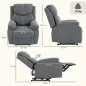 Sillón Reclinable Manual 150° Sillón Relax Tapizado en Tela Aspecto Lino con Reposapiés y Reposabrazos Acolchados Girs Sillón Reclinable Manual 150° Sillón Relax Tapizado en Tela Aspecto Lino con Reposapiés y Reposabrazos Acolchados Girs