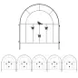 Set de 5 Vallas para Jardín Metálicas 300x70 cm Combinación Libre Barrera para Animales para Patio Césped Negro Set de 5 Vallas para Jardín Metálicas 300x70 cm Combinación Libre Barrera para Animales para Patio Césped Negro