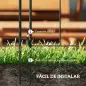 Set de 5 Vallas para Jardín Metálicas 300x70 cm Combinación Libre Barrera para Animales para Patio Césped Negro Set de 5 Vallas para Jardín Metálicas 300x70 cm Combinación Libre Barrera para Animales para Patio Césped Negro