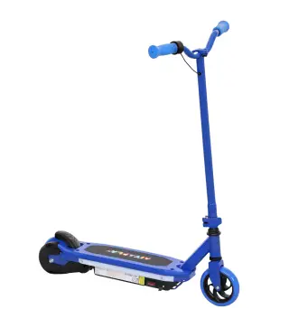 Patinete Eléctrico para Niños con Luces LED Acelerador de Pulgar y Ruedas sin Pinchazos Velocidad de hasta 10 km/h Azul