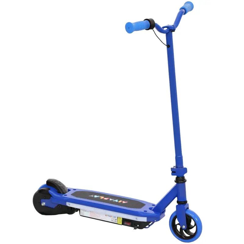 Patinete Eléctrico para Niños con Luces LED Acelerador de Pulgar y Ruedas sin Pinchazos Velocidad de hasta 10 km/h Azul Patinete Eléctrico para Niños con Luces LED Acelerador de Pulgar y Ruedas sin Pinchazos Velocidad de hasta 10 km/h Azul