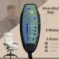 Silla de Escritorio con Masaje Altura Ajustable Respaldo Reclinable Reposapiés Giratoria 360° Crema Silla de Escritorio con Masaje Altura Ajustable Respaldo Reclinable Reposapiés Giratoria 360° Crema