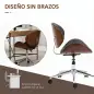 Silla de Oficina con Ruedas Silla de Escritorio Tapizada en PU con Asiento Ancho y Curvado Altura Ajustable Negro Silla de Oficina con Ruedas Silla de Escritorio Tapizada en PU con Asiento Ancho y Curvado Altura Ajustable Negro