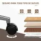 Silla de Oficina con Ruedas Silla de Escritorio Tapizada en PU con Asiento Ancho y Curvado Altura Ajustable Negro Silla de Oficina con Ruedas Silla de Escritorio Tapizada en PU con Asiento Ancho y Curvado Altura Ajustable Negro