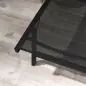 Lote de 2 tumbonas de aluminio y textileno con ruedas, respaldo reclinable carga máx. 150 kg Negro Lote de 2 tumbonas de aluminio y textileno con ruedas, respaldo reclinable carga máx. 150 kg Negro