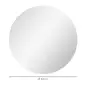 Espejo redondo luminoso LED de baño 60 cm mural con iluminación interruptor táctil sistema antivaho 29 W Gris