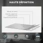 Espejo redondo luminoso LED de baño 60 cm mural con iluminación interruptor táctil sistema antivaho 29 W Gris